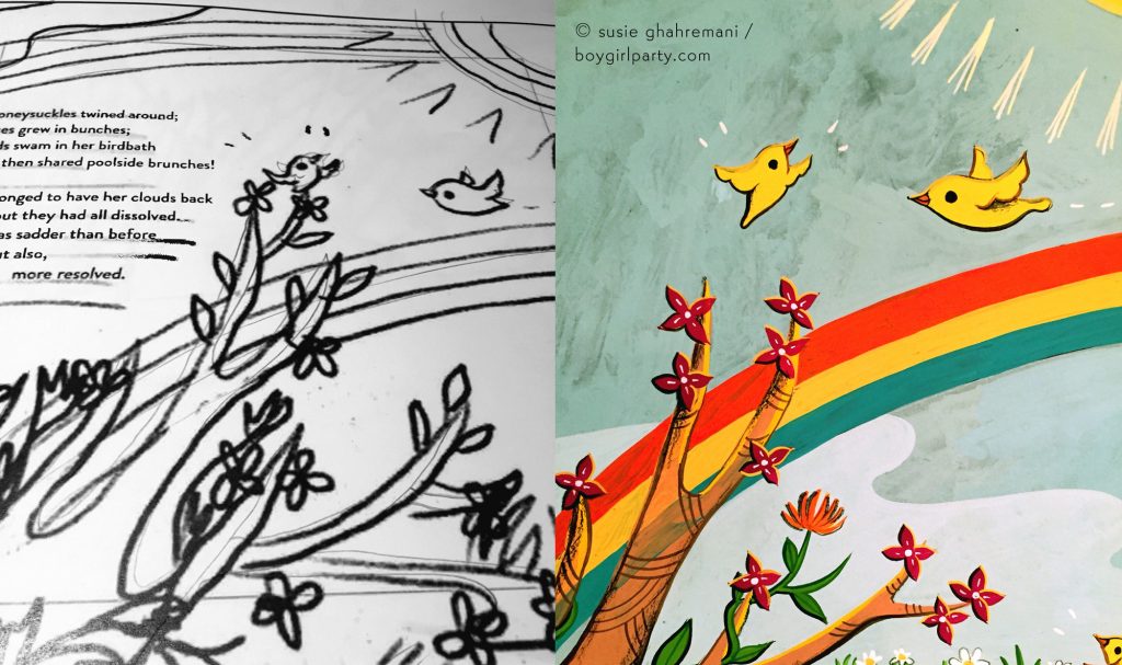 From Sketch to Final -- picture book illustration by Susie Ghahremani